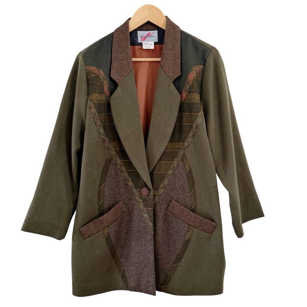 Mary Flanagan Wool Blazer Jacket Wearable Art Size Large
